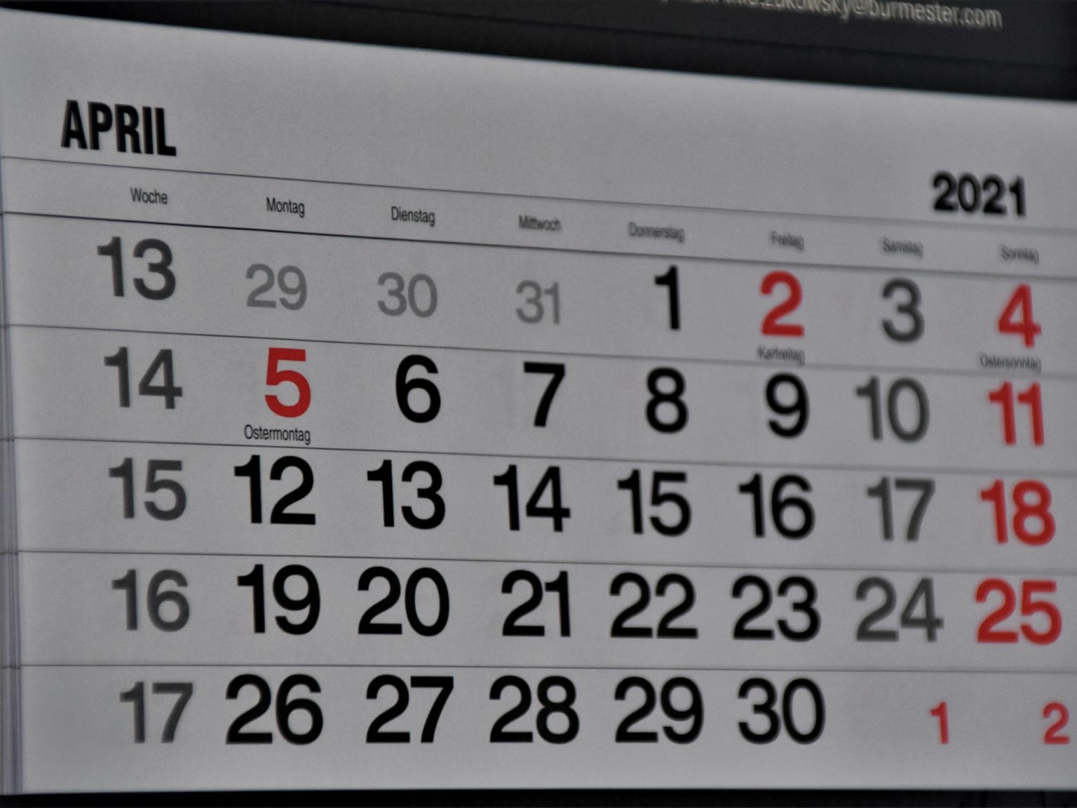 Kalender (c) Foto von Waldemar auf Unsplash